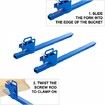 Clamp On Pallet Forks 50inch Length Tractor Bucket Forks 990lbs Lifting Capacity Bucket Forks For Tractor Loader Skid Steers 2 Heavy Duty Steel Loader
