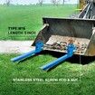Clamp On Pallet Forks 50inch Length Tractor Bucket Forks 990lbs Lifting Capacity Bucket Forks For Tractor Loader Skid Steers 2 Heavy Duty Steel Loader