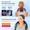 Neck Shoulder Massager Portable Cordless 6D Deep Kneading Back Massage Machine Lightweight Smart Relax Device with 2 Heating Levels 2 Speed