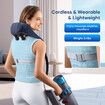 Neck Shoulder Massager Portable Cordless 6D Deep Kneading Back Massage Machine Lightweight Smart Relax Device with 2 Heating Levels 2 Speed