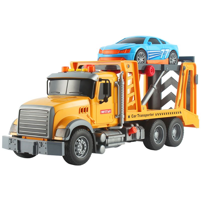 Toy Truck Transport Cars Carrier with Racing Car for Kids, Birthday Gifts for Boys Girls 4+ Years Old