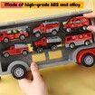 Transport Vehicle with 6 Random Cars, 7 in 1 Construction Truck, Toy Transport Truck Vehicle Set, Gifts for Kids