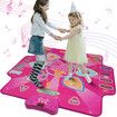 Electronic Dance Mat with Glowing Light up 6 Button Interactive Music Dance Mixer Rhythm Step Play Mat with 4 Game Modes for Boy and Girl