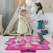 Electronic Dance Mat with Glowing Light up 6 Button Interactive Music Dance Mixer Rhythm Step Play Mat with 4 Game Modes for Boy and Girl