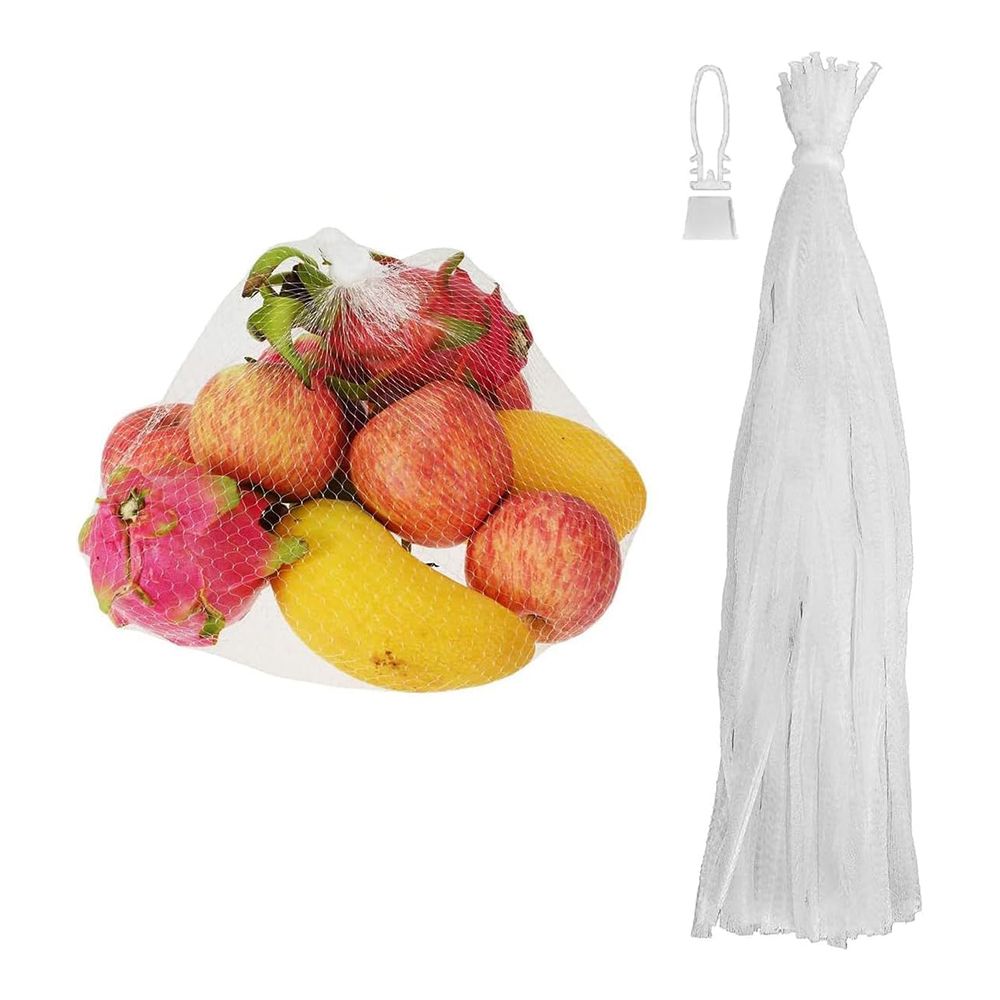 100Pcs Reusable Mesh Produce Bags, Reusable Produce Bags Mesh Produce Bags Reusable Washable Seafood Boil Bags Fruit and Egg Bags, 30 x 15 cm