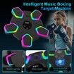 Music Boxing Machine,Intelligent Musical Punching Workout Trainer with 7 LED Color,Boxing Gloves, Smart Bluetooth,Agile Digital System and Wall-Mounted