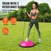 Half Exercise Ball Trainer 26 inch Balance Ball Trainer 1500lbs Capacity Stability Ball Yoga Ball with Resistance Bands & Foot Pump Strength Fitness Ball