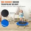 3FT Trampoline for Kids 92 cm Trampolines Indoor/Outdoor Trampoline for Toddlers Foldable Mini Baby Trampoline with Foam Handle Recreational Trampoline