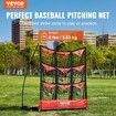 9 Hole Baseball Softball Pitching Net 9 Pocket Hitting Practice 49"x42"