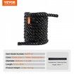 Battle Rope 1.5" 30Ft Gym Workout Strength Training Exercise Fitness Rope