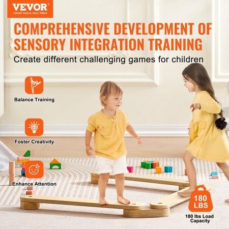 Kids Balance Beam Stepping Stones Gymnastics Children Balance Board 3 PCS