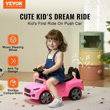 Ride On Push Car for Toddlers Ages 1-3 Ride Racer Sit to Stand Toddler Ride On Toy Classic Kids Ride On Car with Music Steering Wheel & Under Seat Storage