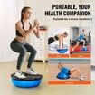 Half Exercise Ball Trainer 23 inch Balance Ball Trainer 660lbs Capacity Stability Ball Yoga Ball with Resistance Bands & Foot Pump Strength Fitness Ball