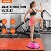 Half Exercise Ball Trainer 23 inch Balance Ball Trainer 660lbs Capacity Stability Ball Yoga Ball with Resistance Bands & Foot Pump Strength Fitness Ball