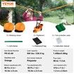 Slackline Kit with Training Line 18.3m Backyard Slack Line Equipment Easy Setup Tight Rope for Kids Adults Complete Slackline Set with Tree Protectors