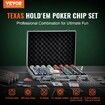 Poker Chip Set 300-Piece Poker Set Complete Poker Playing Game Set with Aluminum Carrying  Case 11.5 Gram Casino Chips Cards Buttons and Dices for Texas