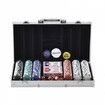 Poker Chip Set 300-Piece Poker Set Complete Poker Playing Game Set with Aluminum Carrying  Case 11.5 Gram Casino Chips Cards Buttons and Dices for Texas