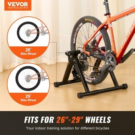 Bike Trainer Stand Fluid Stationary Bike Stand for 26"-29" Wheels Noise Reduction Fluid Flywheel Portable Cycling Stand for Indoor Riding Exercise