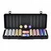 Poker Chip Set 500-Piece Poker Set Complete Poker Playing Game Set with Carrying  Case Heavyweight 14 Gram Casino Clay Chips Cards Buttons and Dices