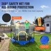 5FT Trampoline for Kids 60" Indoor Outdoor Trampoline with Safety Enclosure Net Basketball Hoop and Ocean Balls Mini Toddler Recreational Trampoline