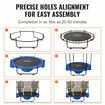 5FT Trampoline for Kids 60" Indoor Outdoor Trampoline with Safety Enclosure Net Basketball Hoop and Ocean Balls Mini Toddler Recreational Trampoline