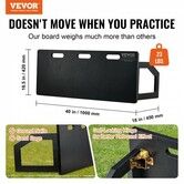 Soccer Rebounder Board 100x40cm Portable Soccer Wall with 2 Angles Rebound Foldable HDPE Kickback Rebound Board Soccer Training Equipment