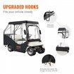 Golf Cart Enclosure 420D Polyester Driving Enclosure with 4-Sided Transparent Windows 4 Passenger Club Car Covers Universal Fits
