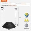 Half Exercise Ball Trainer 26 inch Balance Ball Trainer 1500lbs Capacity Stability Ball Yoga Ball with Resistance Bands & Foot Pump Strength Fitness Ball