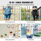 Ninja Warrior Obstacle Course for Kids 2 x 18.3 m Weatherproof Slacklines 500lbs Weight Capacity Monkey Line Outdoor Playset Equipment Backyard Toys