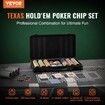 Poker Chip Set 300-Piece Poker Set Complete Poker Playing Game Set with Carrying  Case Heavyweight 14 Gram Casino Clay Chips Cards Buttons and Dices