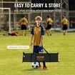 Soccer Trainer 2-IN-1 Portable Soccer Rebounder Net Iron Soccer Practice Equipment Sports Football Rebounder Wall with Portable Bag Perfect for Team Solo