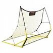 Soccer Trainer 2-IN-1 Portable Soccer Rebounder Net Iron Soccer Practice Equipment Sports Football Rebounder Wall with Portable Bag Perfect for Team Solo