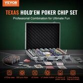 Poker Chip Set 500-Piece Poker Set Complete Poker Playing Game Set with Aluminum Carrying  Case 11.5 Gram Casino Chips Cards Buttons and Dices for Texas