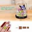 Flower Butterfly Bouquet Building Block Set, Micro Mini Botanical Building Toy for Women, 582 PCS