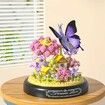 Flower Butterfly Bouquet Building Block Set, Micro Mini Botanical Building Toy for Women, 582 PCS