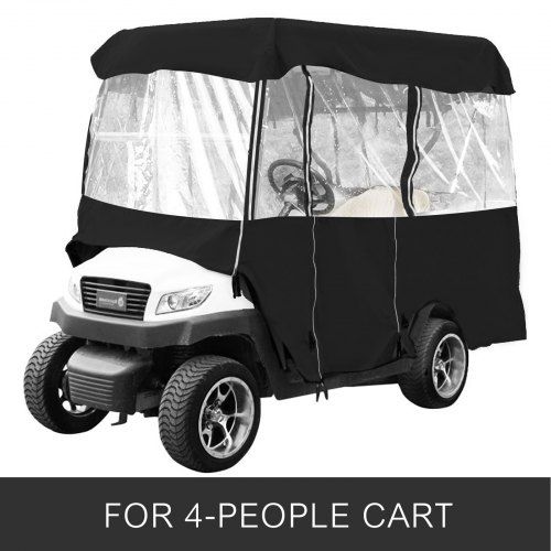 4 Passenger Golf Cart Cover Driving Enclosure Waterproof Person Roll-up Door