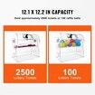 Acrylic Raffle Drum Holds 2500 Tickets or 100 Raffle Balls Professional Raffle Ticket Spinning Cage with 2 Keys Transparent Lottery Spinning Drawing Raffle