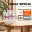 Acrylic Raffle Drum Holds 2500 Tickets or 100 Raffle Balls Professional Raffle Ticket Spinning Cage with 2 Keys Transparent Lottery Spinning Drawing Raffle