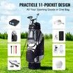 Golf Cart Bag with 14 Way Organizer Divider Top 41inch 13 Pockets Premium Nylon Cart Bag Durable Golf Bags with Handles & Dust Cover & Detachable Straps