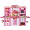 Kitchen Playset Kids Pretend Cooking Play Toy 74 Piece Accessories Pink