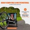 Bike Trailer for Toddlers Kids 27 kg Load Tow Behind Foldable Child Bicycle Trailer w Universal Bicycle Coupler Canopy Carrier w Strong Carbon Steel Frame