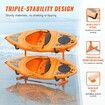 Freestanding Kayak Storage Rack Kayak Stand for 4 Kayak Canoe Paddleboard Heavy-duty Steel Kayak Hanger Holder w Padded Arms & Adjustable Width 100 kg Max
