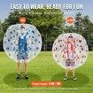 Inflatable Bumper Balls 2-Pack 4FT/1.2M Body Sumo Zorb Balls for Teen &  0.8mm Thick PVC Human Hamster Bubble Balls Play Bumper Bopper Toys