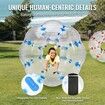 Inflatable Bumper Balls 2-Pack 4FT/1.2M Body Sumo Zorb Balls for Teen &  0.8mm Thick PVC Human Hamster Bubble Balls Play Bumper Bopper Toys