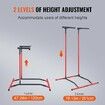 Power Tower Dip Station 2-Level Height Adjustable Pull Up Bar Stand Multi-Function Strength Training Workout Equipment Home Gym Fitness Dip Bar 220LBS