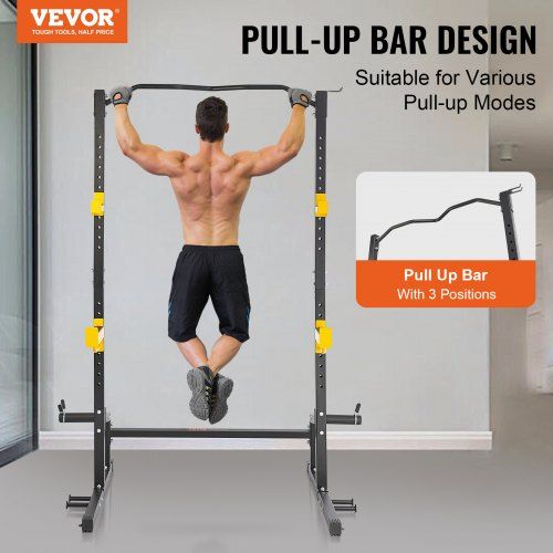 Squat Stand Power Rack Adjustable Heavy Duty Barbell Weight Stand Home Gym