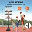 Basketball Hoop 5-7 ft Adjustable Height Portable Backboard System 32 inch Basketball Hoop & Goal Basketball Set with Wheels Stand and Fillable Base