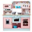 Kitchen Playset Kids Pretend Cooking Play Toy 24 Piece Accessories Pink