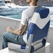 Boat Seats 555 mm High Back Boat Seat Folding Boat Chair with Thickened Sponge Padding and Hinge Fold-Down Boat Captain Chairs for Fishing Boat Sightseeing