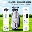 Golf Cart Bag with 14 Way Organizer Divider Top 36inch 13 Pockets Premium Nylon Cart Bag Durable Golf Bags with Handles & Dust Cover & Detachable Straps